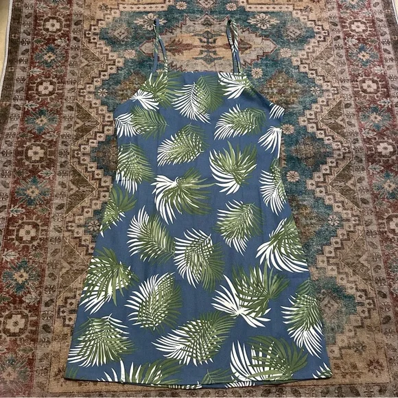 NWT urban outfitters• Palm Print Bodycon Mini
Dress Blue Size XS and S - Picture 9 of 16